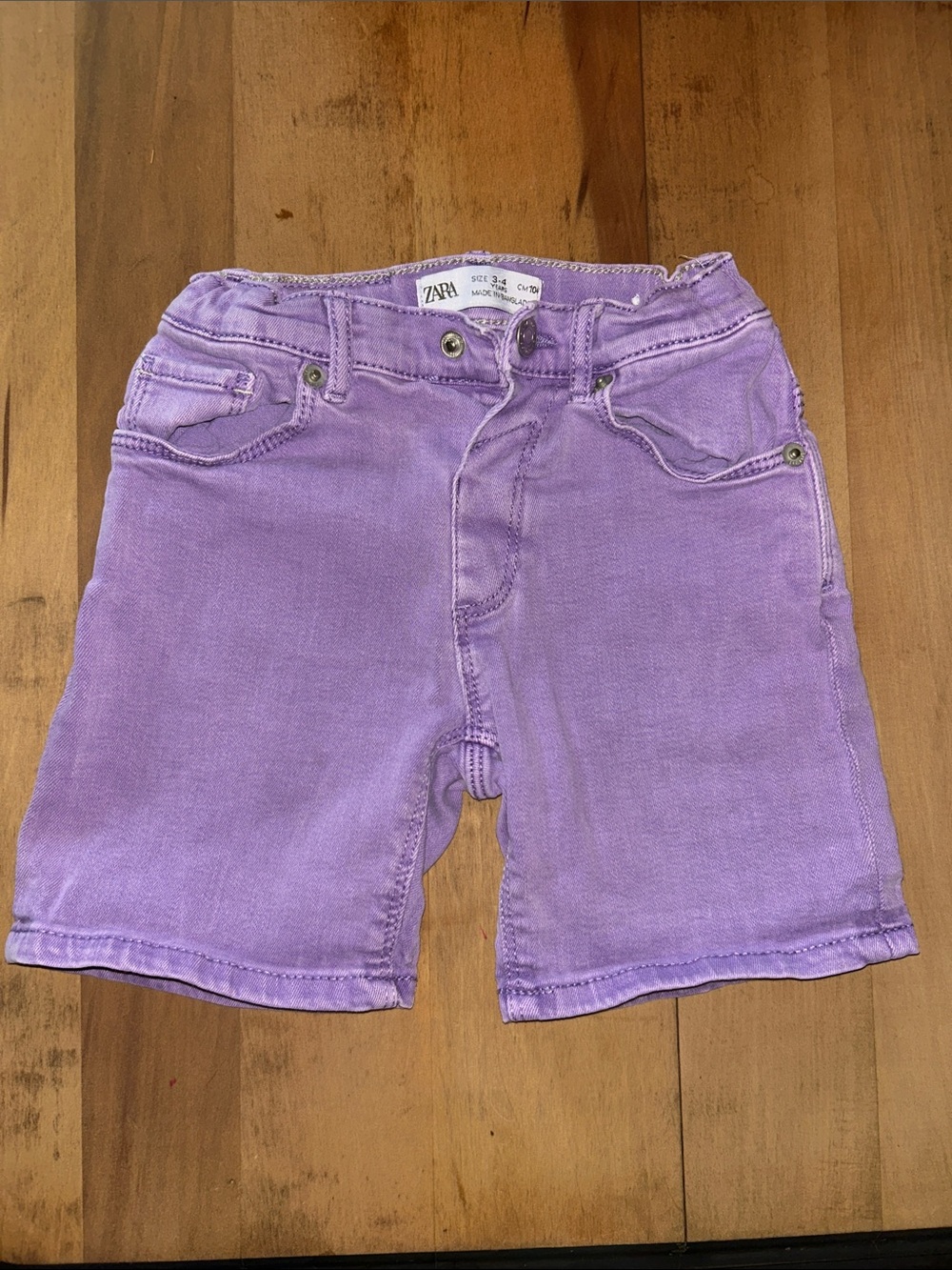 ZARA Kids Purple Lavender Denim Shorts